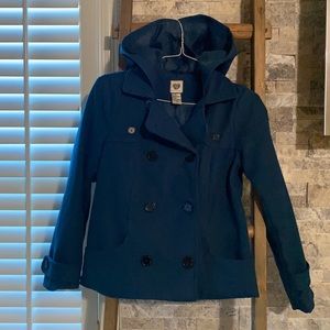 Teal coat, size medium